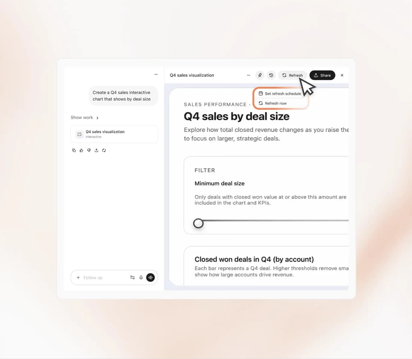 An interactive sales dashboard created in Fig