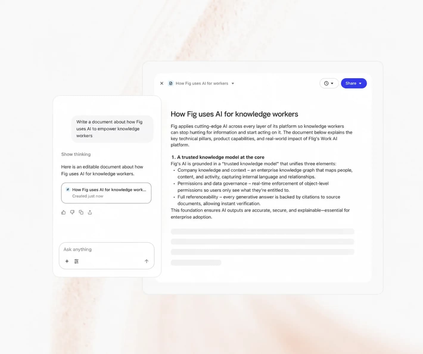 A company-grounded document created in Fig