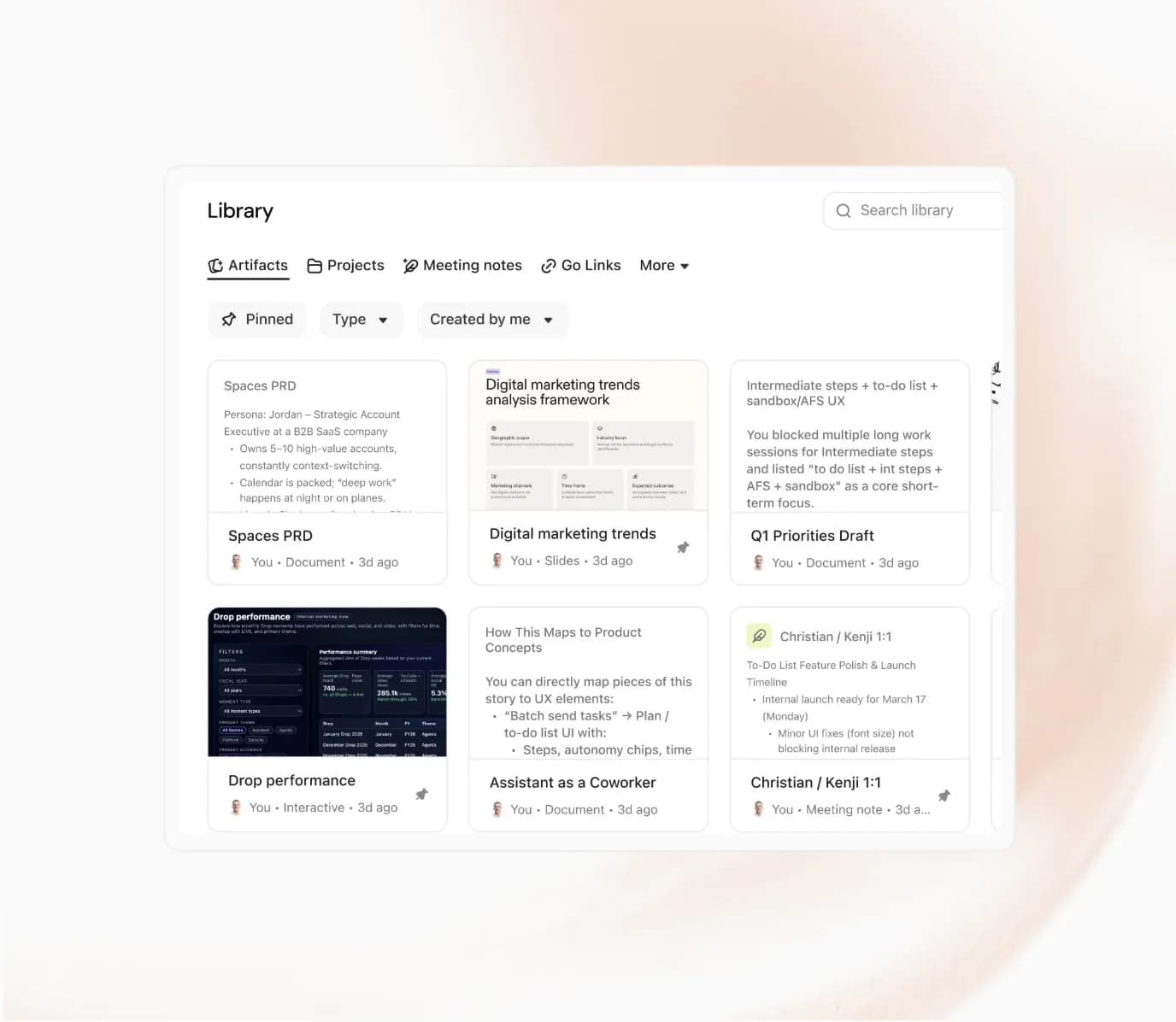 A searchable library of content created with Fig