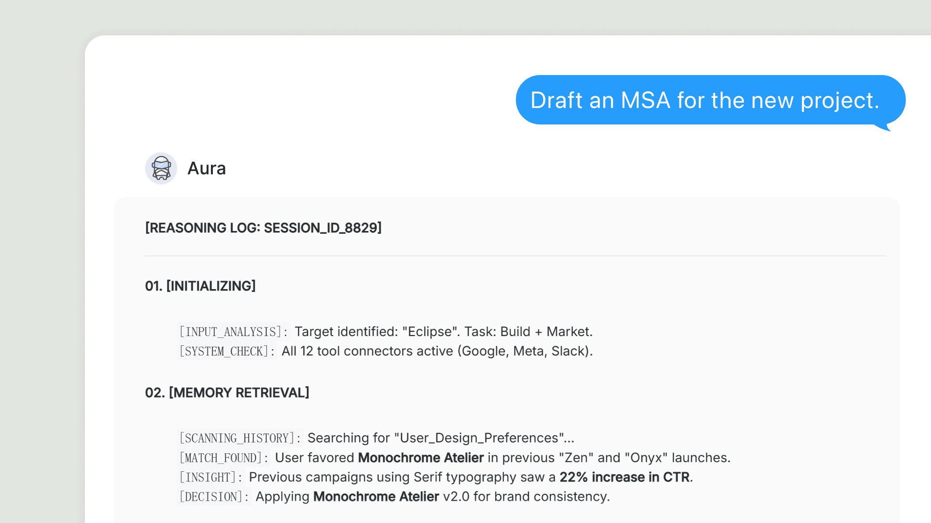 Delegating work to an agent over messages