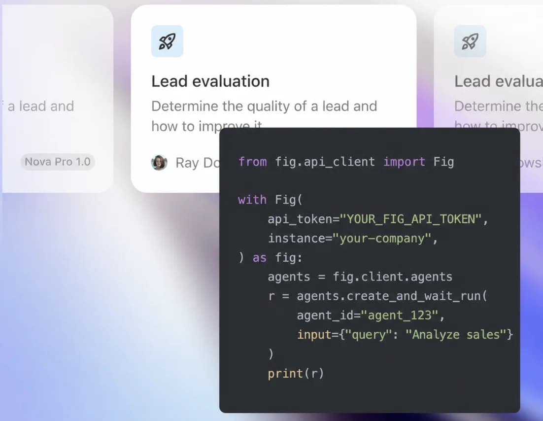 A Fig agent and its Python SDK example
