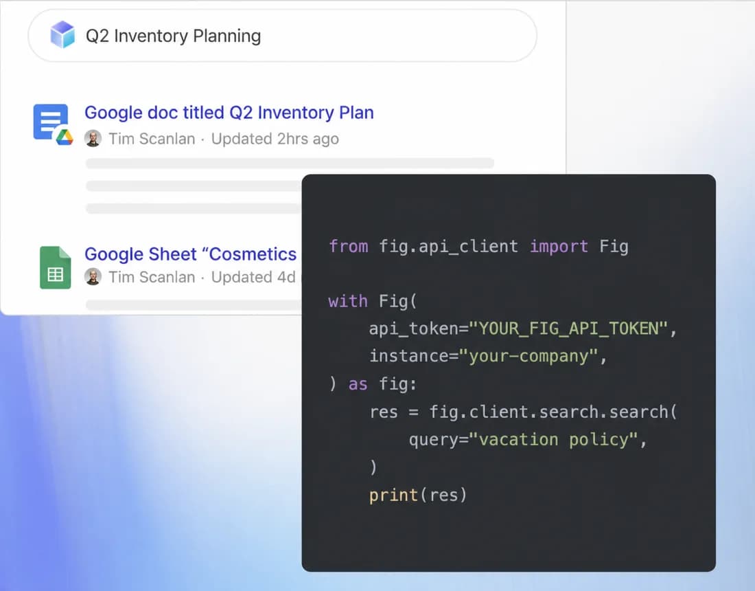 Fig Search and its Python SDK example