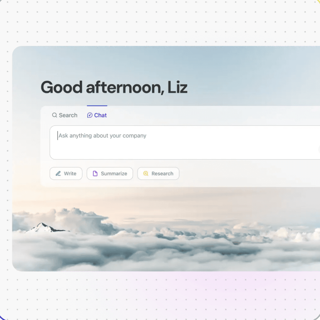 Fig answering an employee question with personalized company context