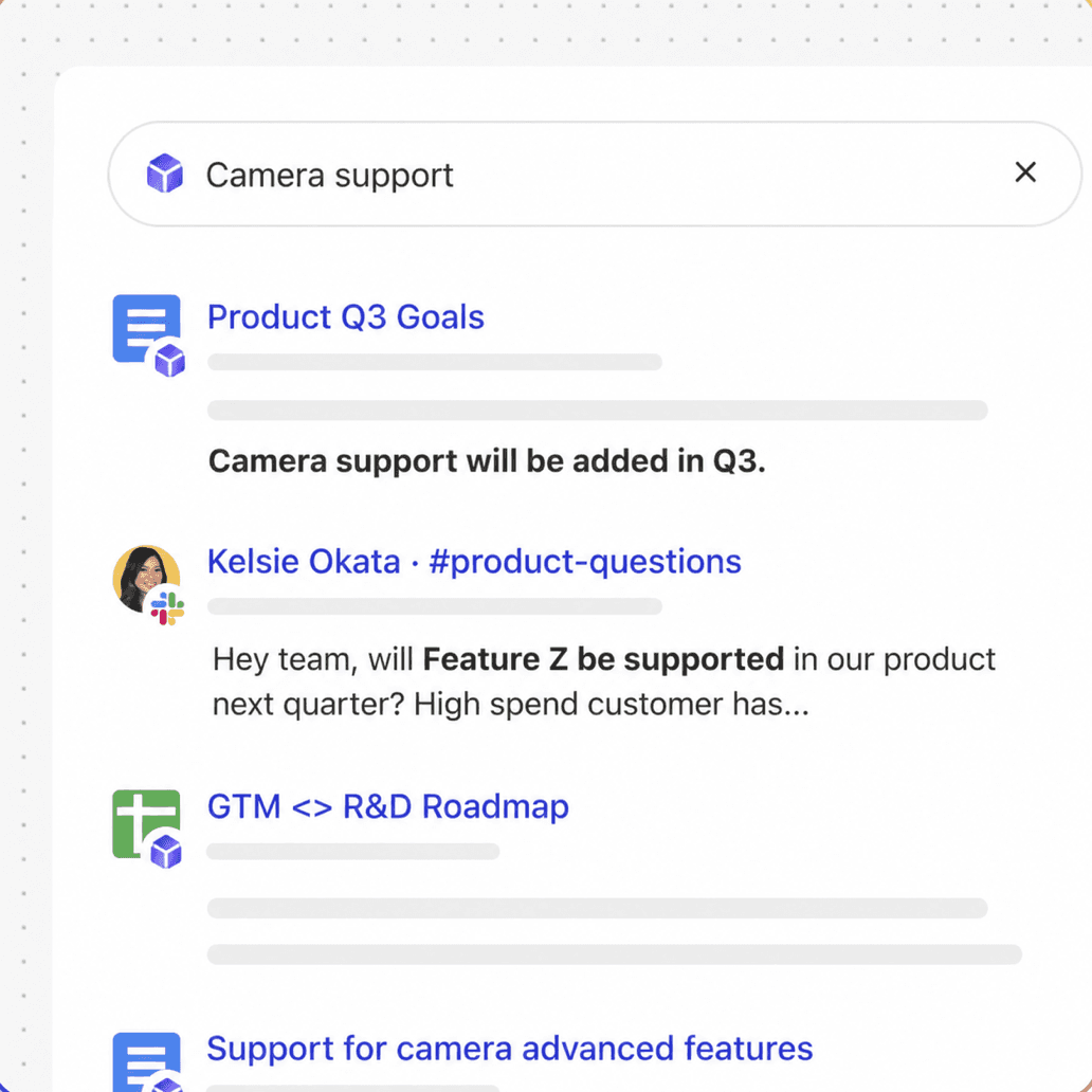 Fig searching product roadmaps for a sales question