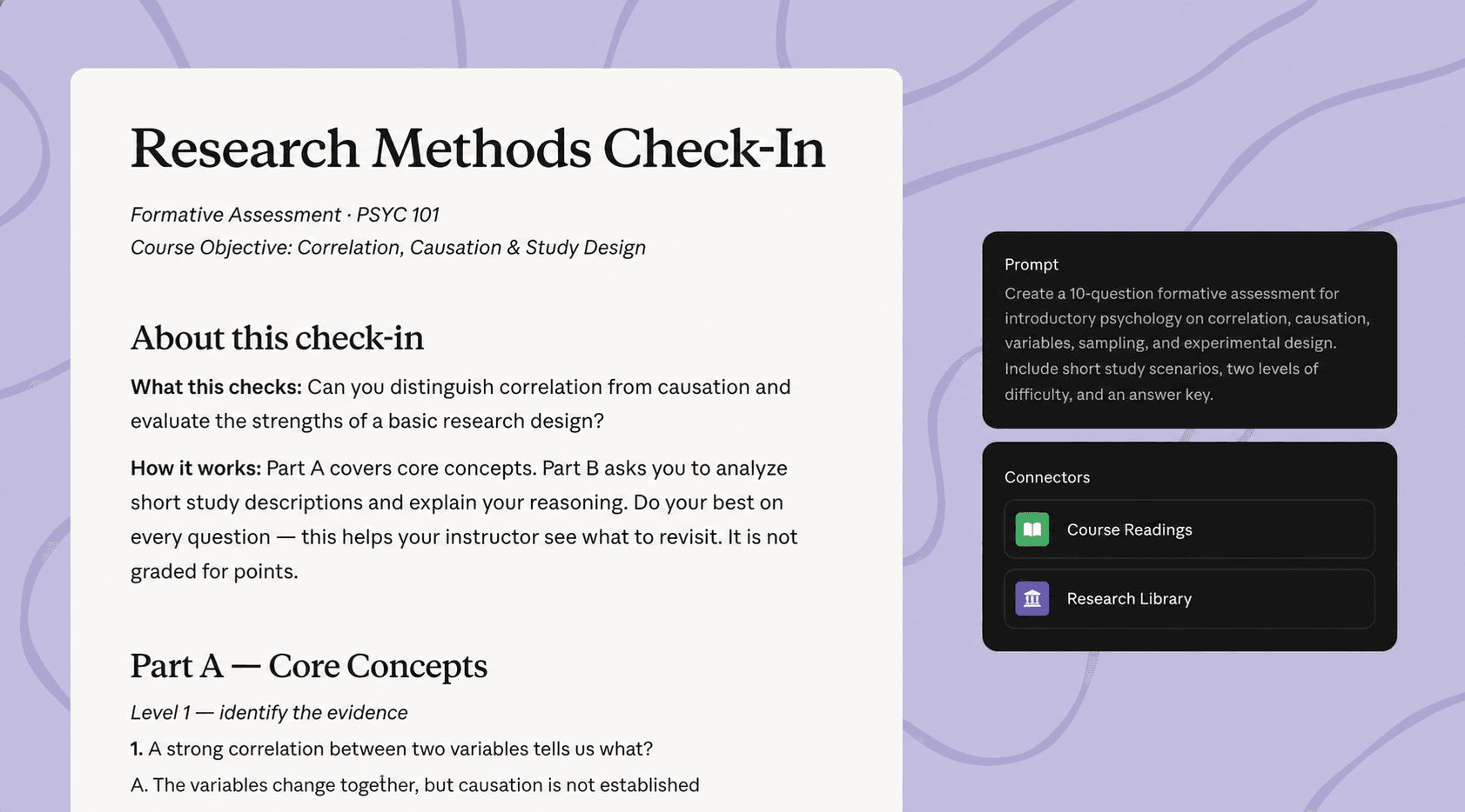 Assess for understanding with Fig