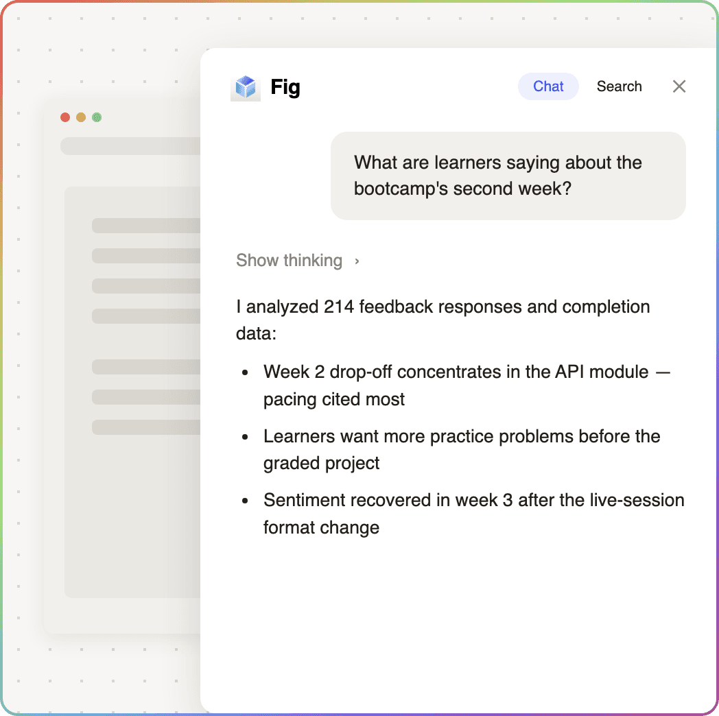 Fig helping professional training & learning providers teams turn feedback into better courses