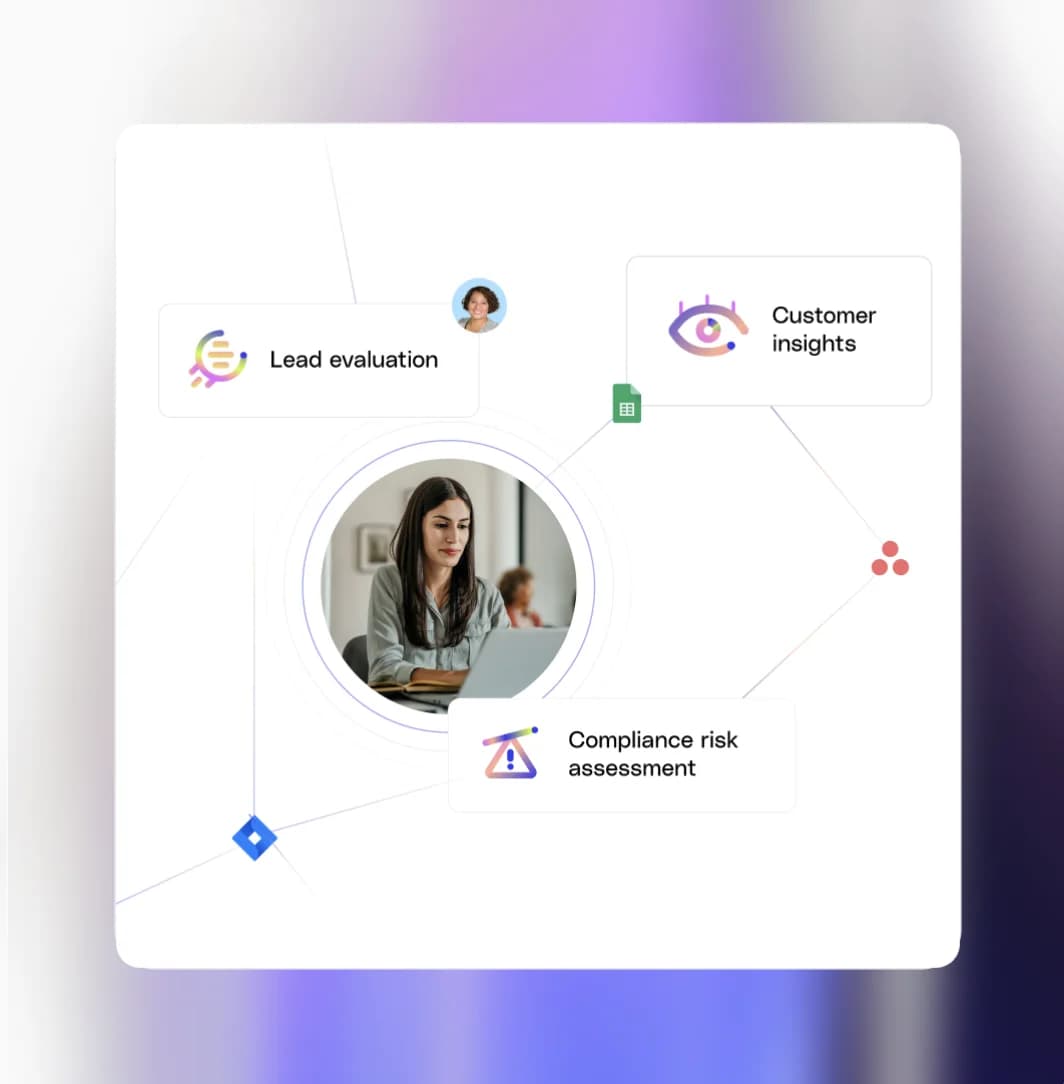 Connected specialist agents in a routing workflow