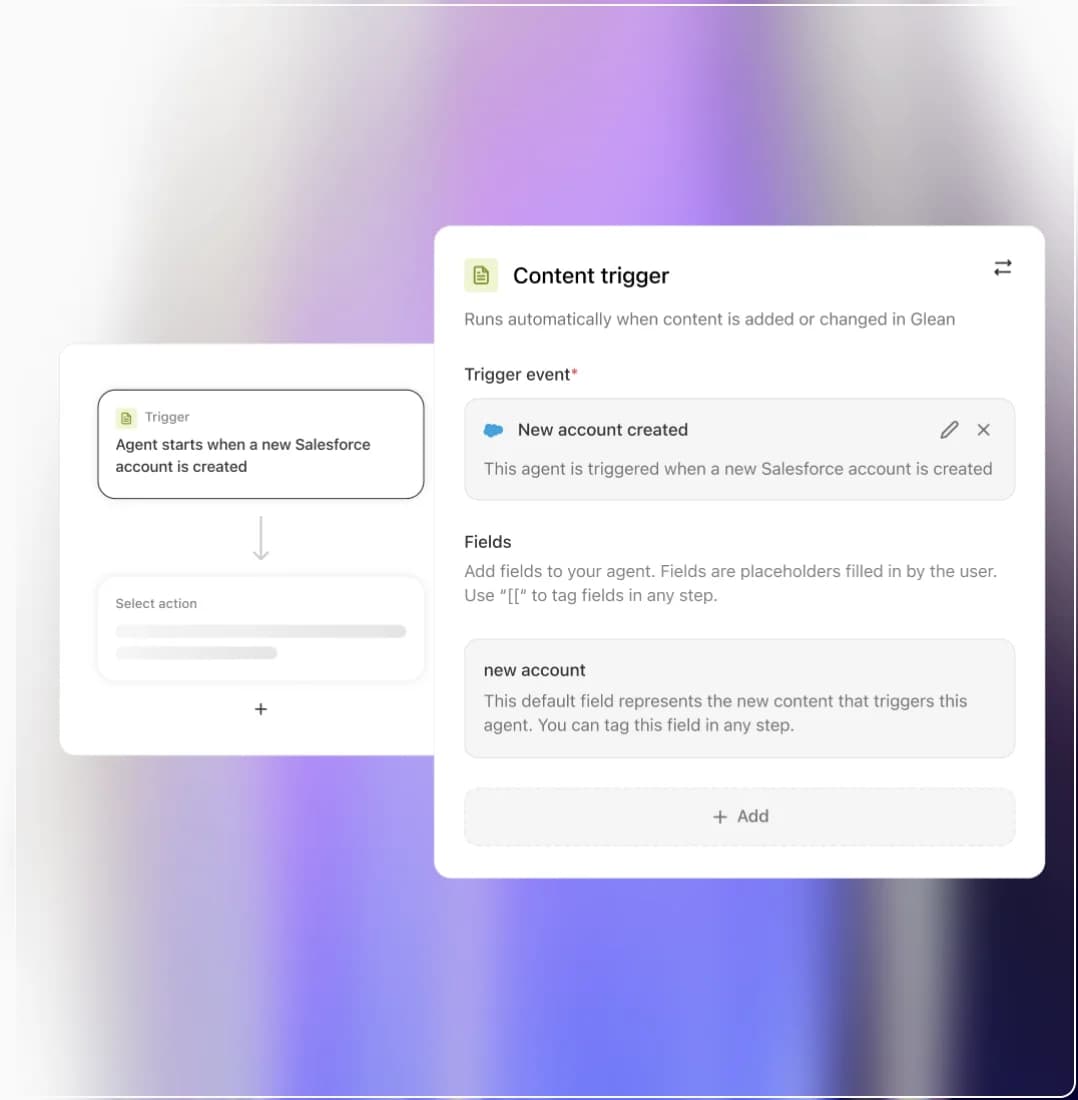A content event configured as a Fig agent trigger