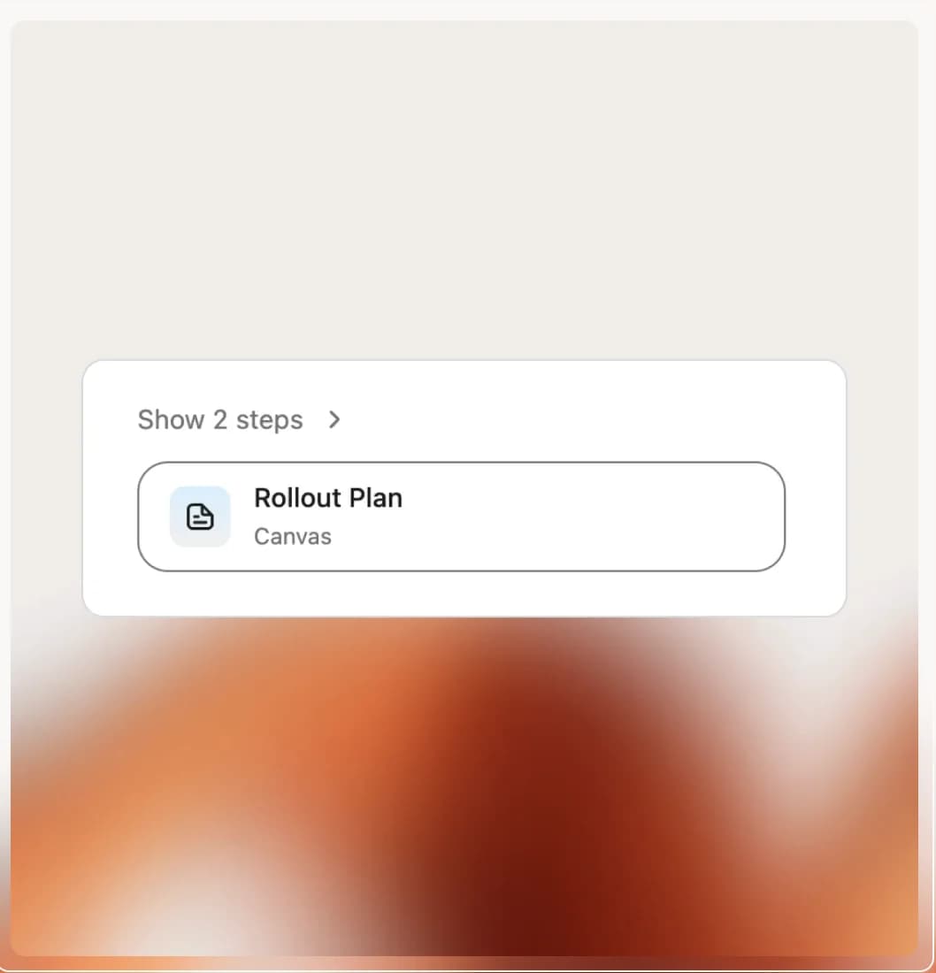 A completed rollout plan in Fig Assistant