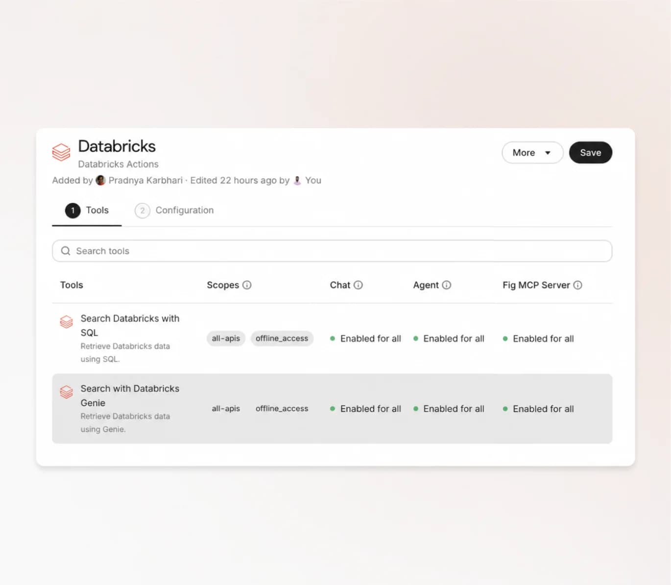 Scheduled Databricks analysis and actions in Fig