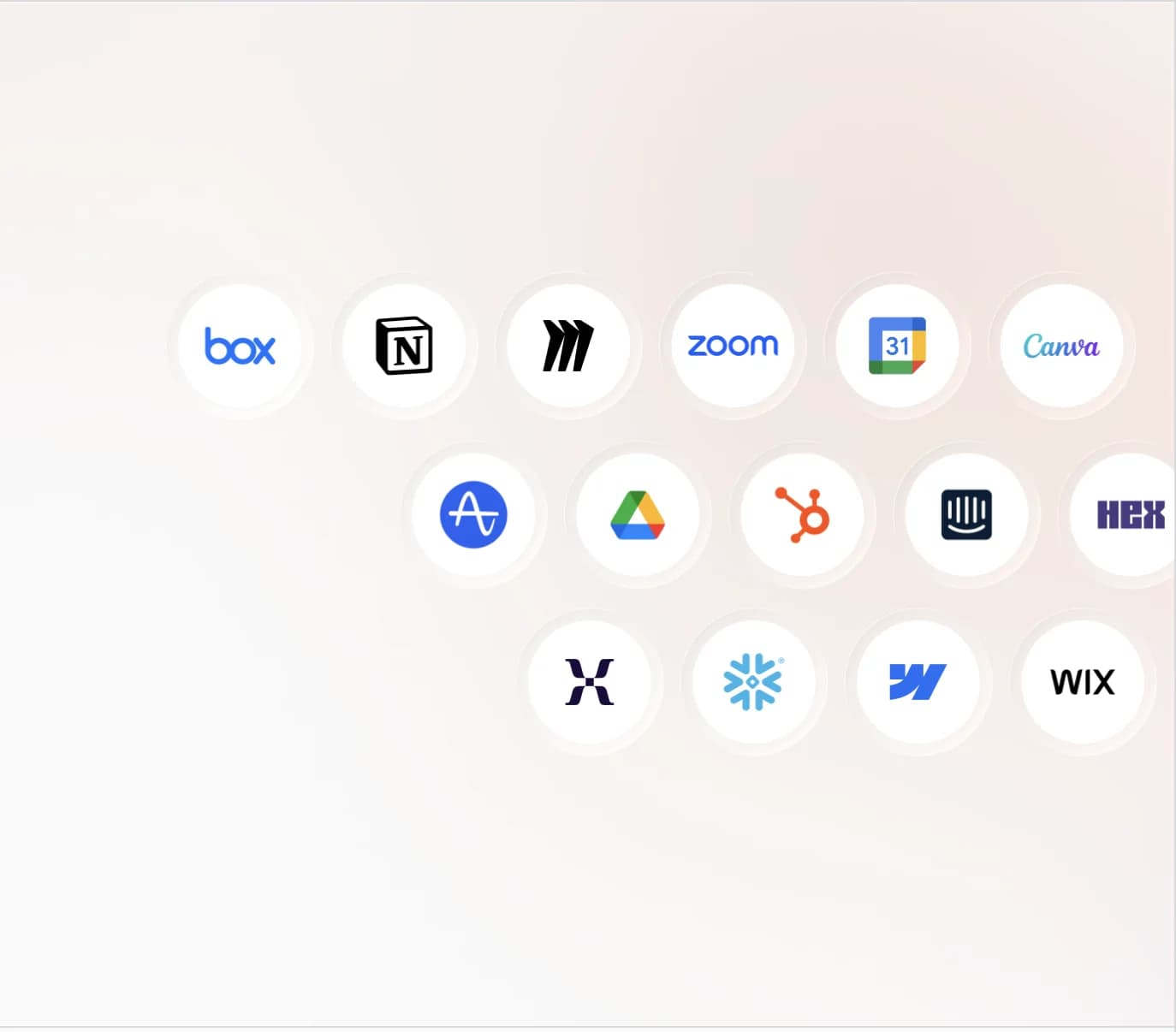 Enterprise applications connected to Fig Assistant
