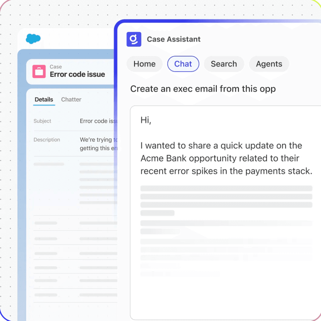 Fig drafting an executive email from B2B opportunity context