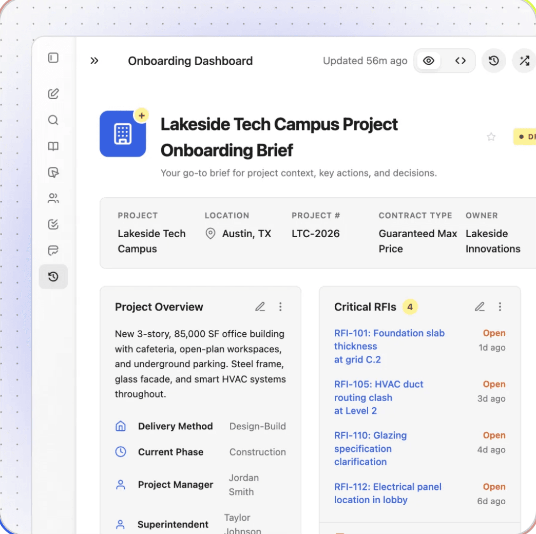 Fig helping construction teams ramp project teams without rebuilding context