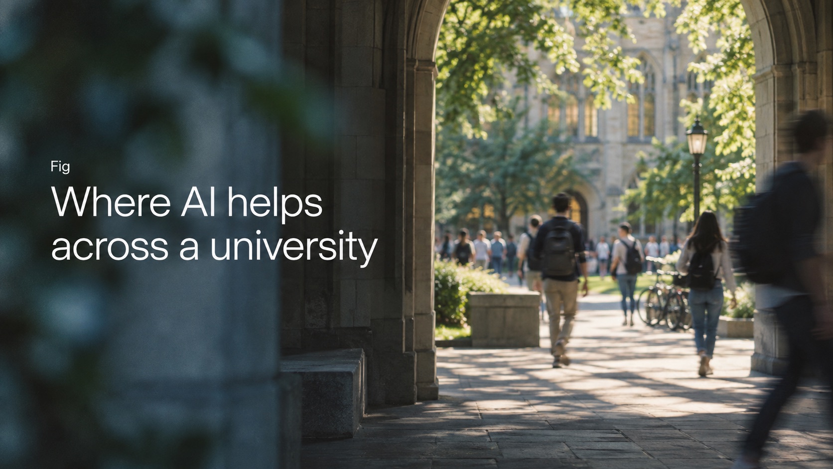 Where AI helps, a Fig guide to the work AI takes off across a university.